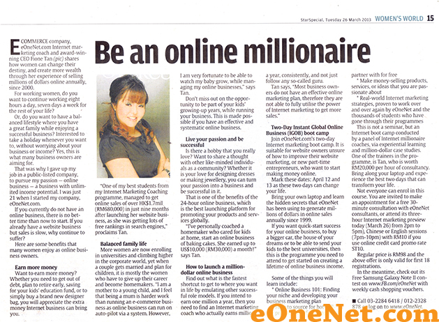 Be an Online Millionaire