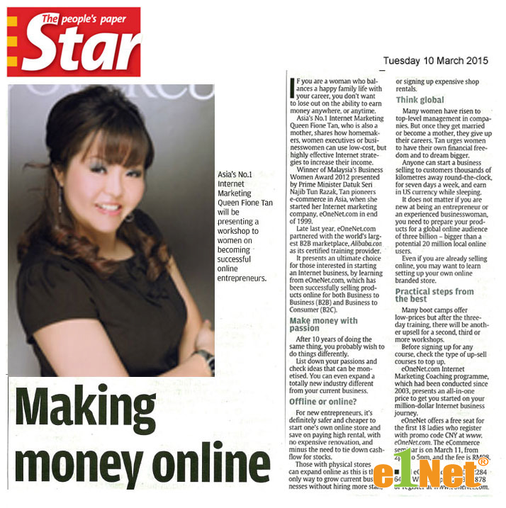 Making Money Online- The Star 10 Mar 2015