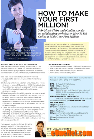 How to make your first million - Marie Claire - Fione Tan
